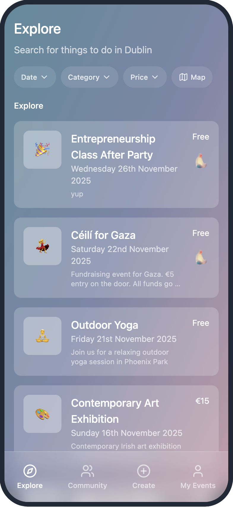 Orbit — explore page